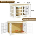thumbnail image 6 of Heavy Duty Dog Kennel Indoor with Name Tag, XXL Dog Crate Furniture for Large Dogs, Double-Doors Sturdy Dog Cage for Anxiety Dog, Decorate House as TV Stand, End Table, Bedside Table, 6 of 9