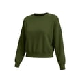 thumbnail image 6 of XuJwPNcy Crewneck Sweatshirts Women Lightweight Crop Tops Casual Basic Pullover Warm Comfortable Winter Clothes Outfit, 6 of 6
