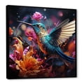 thumbnail image 2 of Designart "Neotropical Fairy Hummingbird in Blue III" Animals Framed Wall Art - Traditional Blue Hummingbird Entryway Framed Wall Art Print, 2 of 6