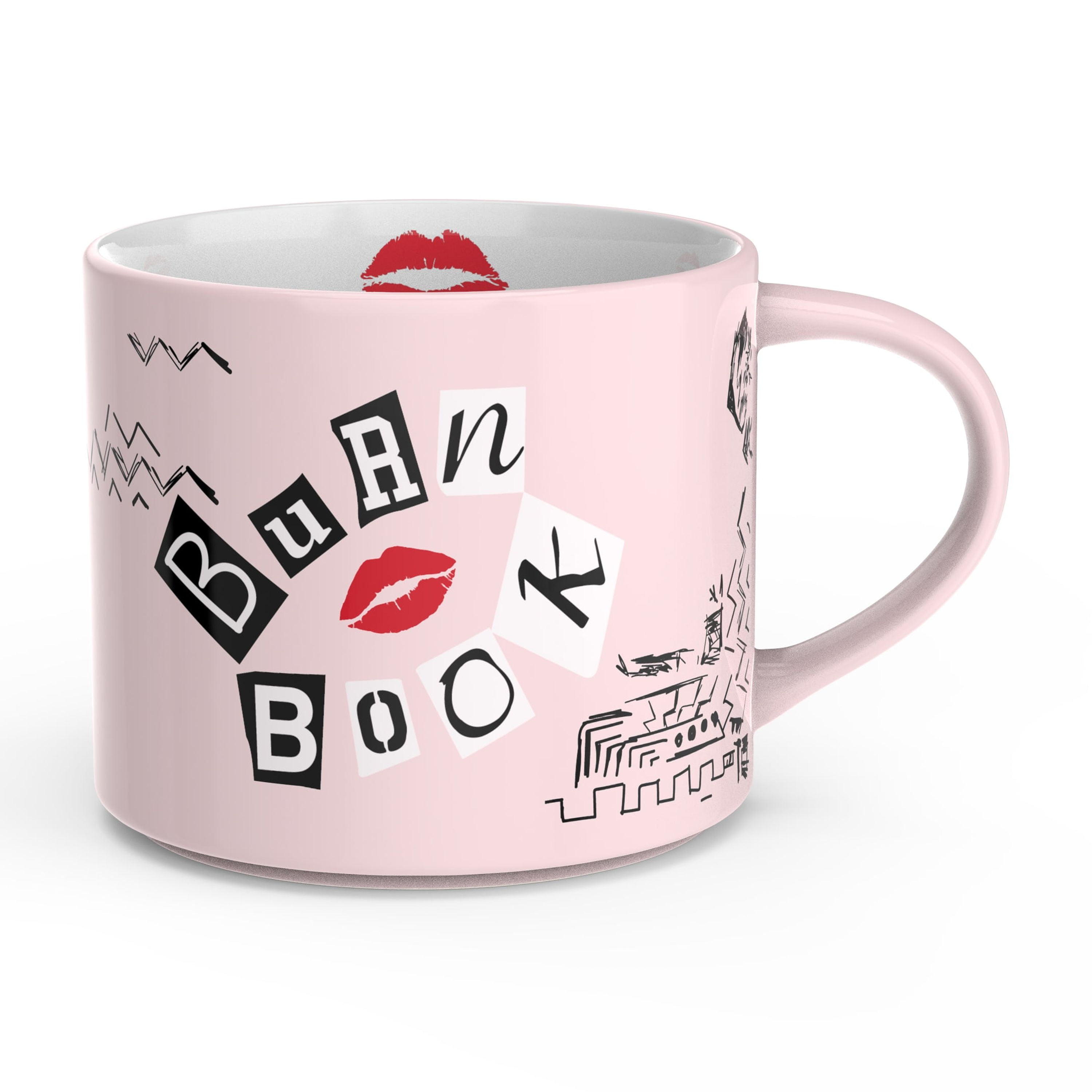 (4 pack) Zak Designs 15oz Modern Mug, Mean Girls