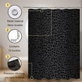thumbnail image 2 of Leopard Shower Curtain, Black Leopard Cheetah Print Shower Curtain,Polyester Fabric Print Shower Curtain Set for Bathroom with 12 Hooks 72"W x 72"L (Pack of 1), 2 of 6