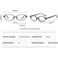 thumbnail image 4 of Small Frame Oval Glasses Anti Blue Light Tr90 Acetate Temple Retro Glasses Frame Eyeglasses Unisex, 4 of 8