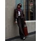 thumbnail image 2 of Chaqueta de cuero Pu recortada empalmada con borlas Retro para mujer, abrigo elegante de manga larga con botones de solapa, ropa nueva elegante para mujer 2024, 2 of 5