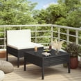 thumbnail image 1 of vidaXL 2 Piece Garden Lounge Set with Cushions Poly Rattan Black, 1 of 5