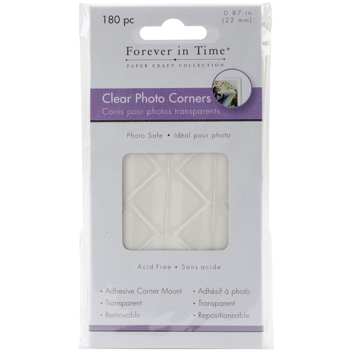 MultiCraft Adhesive Photo CornersClear, .87" 180/Pkg