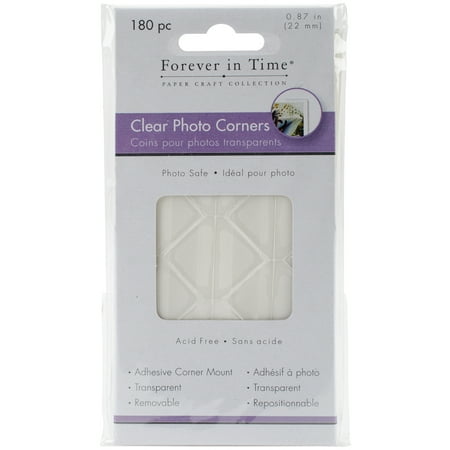 Multicraft Adhesive Photo Corners-Clear, .87" 180/Pkg