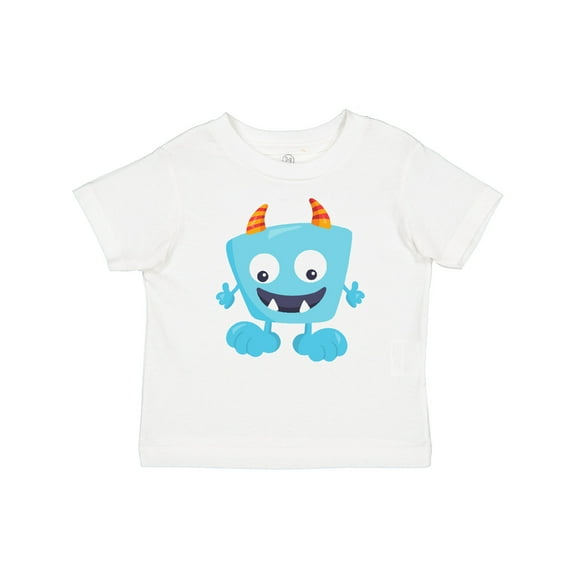Inktastic Cute Monster, Blue Monster, Funny Monster, Horns Boys or Girls Baby T-Shirt