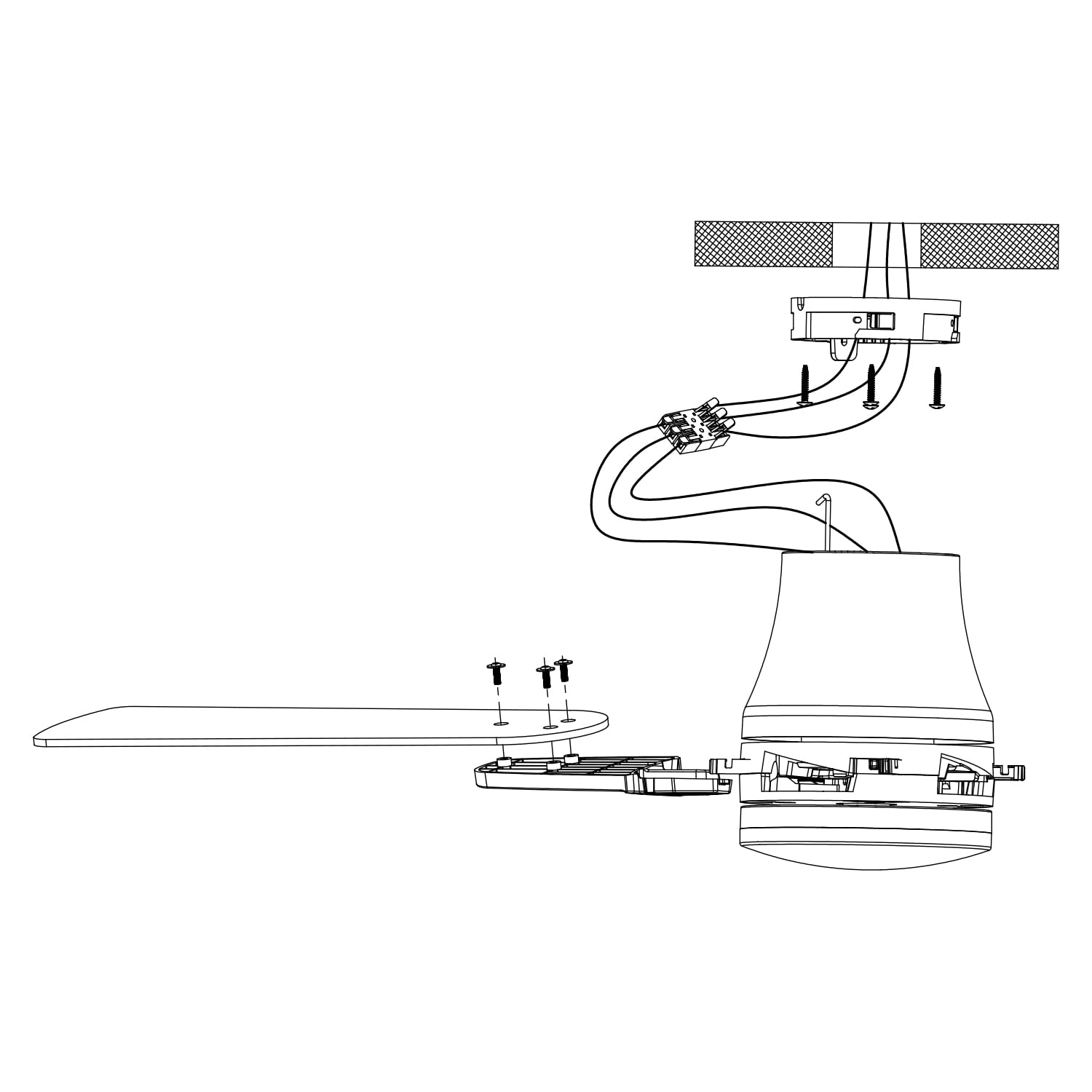 Mainstays 42 inch Hugger Ceiling Fan with LED Light and Remote