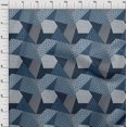 thumbnail image 3 of oneOone Cotton Silk Grayish Blue Fabric Dot|Check & Triangle Geometric Sewing Fabric By The Yard Printed Diy Clothing Sewing Supplies 42 Inch Wide, 3 of 4