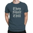 thumbnail image 2 of Thou Shalt Chill Gothic Typography Men's T-shirt, 2 of 3