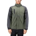 thumbnail image 3 of Men’s Quilted Lined Removable Hood Two Toned Zipper Puffer Lightweight Jacket (Green, L), 3 of 6