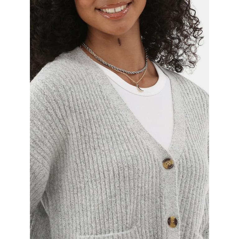 No Boundaries Button Front Ribbed Cardigan Sweater No Boundaries Button Front Ribbed Cardigan Sweater
