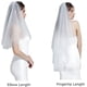 thumbnail image 3 of Velo de novia nupcial con peine Borde cortado de 2 niveles con peine Codo Longitud de la yema del dedo Xemadio CDWJ409, 3 of 5