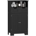 thumbnail image 1 of kleankin Storage Cabinet, Bathroom Cabinet with Adjustable Shelf, Black, 1 of 10