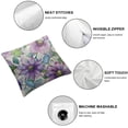 thumbnail image 6 of Acheng Seamless Spring Floral Throw Pillow Cover Transparent Purple Clematis Flowers on Climbing Twigs Decorative Square Pillow Case for Home Bedroom Living Room Cushion Cover  12x12in, 6 of 7