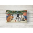 thumbnail image 2 of Carolines Treasures BDBA0345PW1216 Cats under the Christmas Tree Fabric Decorative Pillow 12H x16W multicolor, 2 of 3