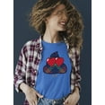 thumbnail image 2 of Argyle Love Emoji - Playful Hearts Graphic Women's T-shirt, 2 of 4
