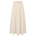 thumbnail image 5 of Amzcrzy Women's Long Skirts with Elastic Waistband Fashion Tiered A-Line Pleated Maxi Skirts Summer Going Out Outfits for Women Comfortable Flowy Beach Vacation Linen Skirt, 5 of 7