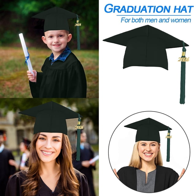 Event & Party 2024 Graduation Hat With Tassels Adjustable Unisex For Adult Children