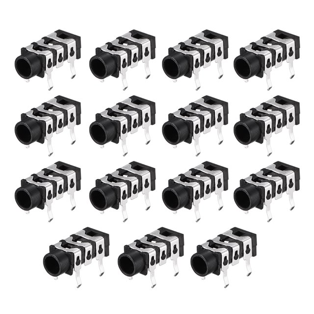 Unique Bargains 3.5 mm Audio Jack Connector PCB Mount Female Socket 5 Pin PJ-313 15pcs