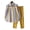 Yellow, variant on sunsanly 2 Pcs/Set Women Shirt Pants Set Striped Contrast Color Lapel Long Sleeve Single-breasted Blouse Wide Leg Loose Elastic Waist Trousers Set Lady Casual Daily Outfit