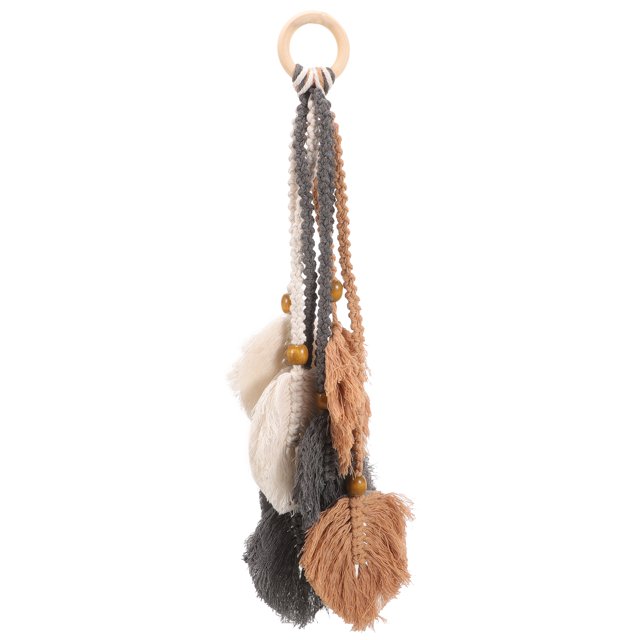 unbranded Adorno De Pared Bohemio En Macramé Con Hojas En Para Interior