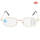 thumbnail image 2 of Gafas multifocales para presbicia, gafas de lectura con bloqueo de luz azul para hombres y mujeres (+300 dorado), 2 of 8