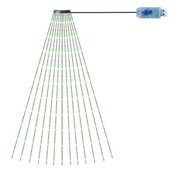 Rbaofujie Outdoor Christmas Lights Christmas Tree Decoration Light String Holiday Courtyard Decoration Lights Party Scenes Flowing Lights LED Lights Decorative Light String Christmas Tree Ornaments