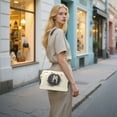 thumbnail image 7 of FORMRS Women Crossbody Purse with Chain Strap Vegan Leather Shoulder Handbag, Beige Astronaut Space, 7 of 7