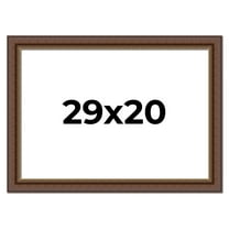 29x20 Copper and Brown Real Wood Picture Frame Width 2 inches | Interior Frame Depth 0.5 inches |