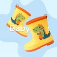 thumbnail image 4 of LYHaoo Girls Rain Boots For Toddlers Kids Dinosaur Pattern Lightweight Comfortable Soft Sole Casual Outdoor Play Shoes Sizes 9 Yellow(Little Kid), 4 of 4