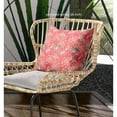 thumbnail image 4 of Sea Garden Rose Throw Pillow in Red White 18x18, 4 of 4
