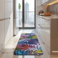thumbnail image 4 of Colorful Tropical Leaf Pattern Kitchen Rug Mat,Kitchen Runner Rugs Non Skid Washable,Decorative Kitchen Floor Mats for Kitchen,Sink,Laundry,17"x47.2", 4 of 7