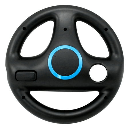 Steering Wheel for Nintendo Wii Remote Plus Controller, Ideal for Mario Kart Racing Driving Games Black