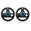 Steering Wheel for Nintendo Wii Motion Plus Remote Controller (2 Pack), Ideal for Mario Kart Racing Driving Games Black