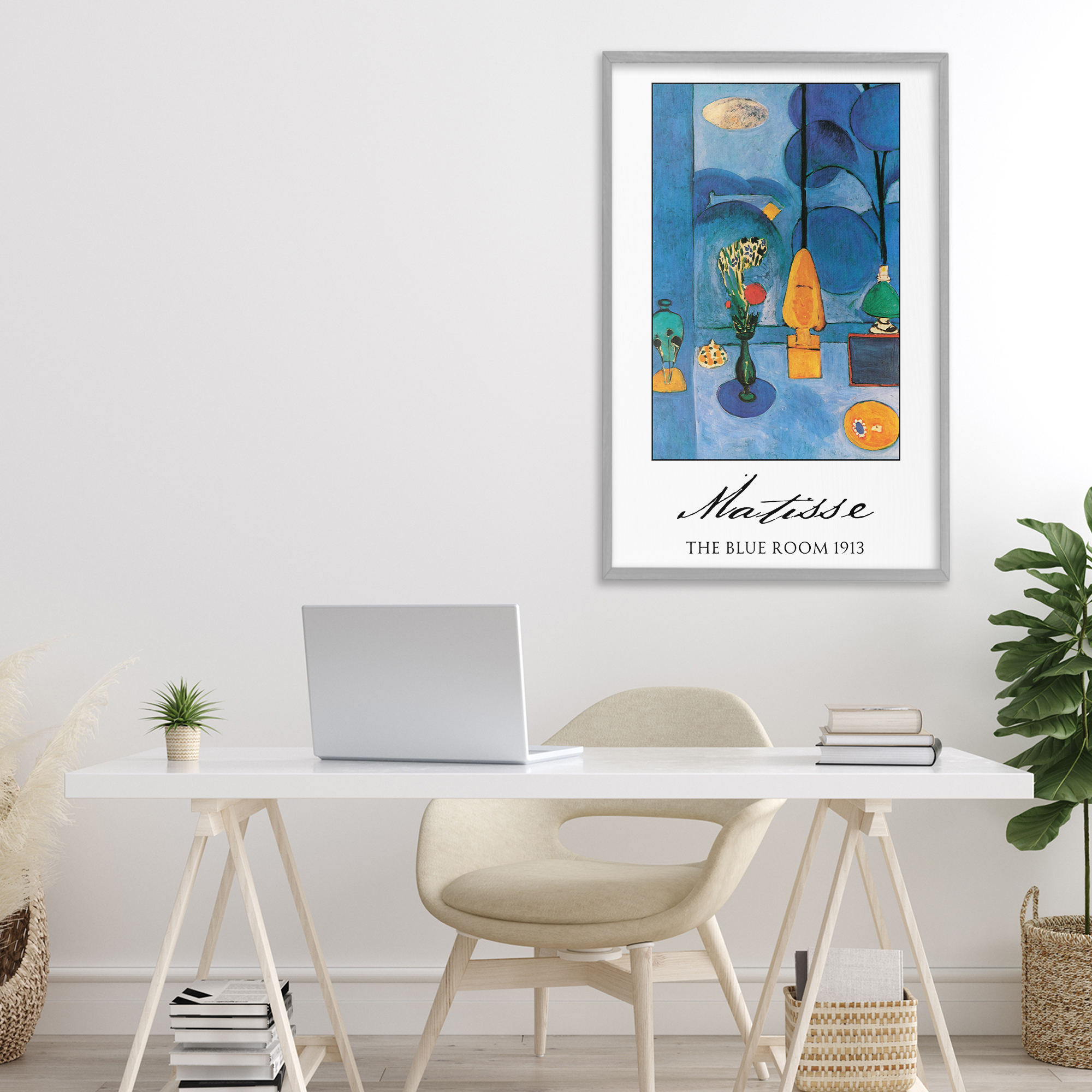 Matisse The Blue Room Gray Framed Giclee Art, design by Vintage Hustle