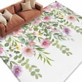 thumbnail image 6 of Pink Green Spring Area Rug 6x9 Washable Rug Non Slip Floral Eucalyptus Leaves Watercolor Plant Large Area Rug Soft Stainresistant Indoor Floor Carpet for Living Room Bedroom Home Office Dining Room, 6 of 8