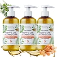 thumbnail image 1 of Jabón de manos natural de tomillo Brittanie's – Paquete de 3 de 12 oz (incienso y mirra) Jabón de Castilla hecho con aceite de oliva, aceites esenciales naturales de lujo y vitamina E. Vegano y sin gl, 1 of 5