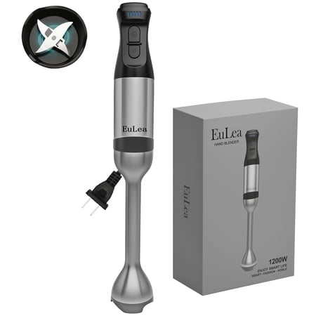2026 New Immersion Hand Blender, 1200W with 5-Speed Settings, Stainless Steel Blades,with scratch-resistant design, Gift Box Packaging. An Ideal Choice for Blending Soup, Mayonnaise