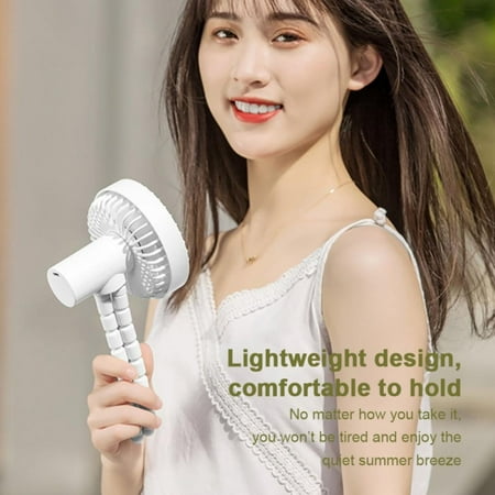 

Leonard Rechargeable Battery Powered Clip Fan with Flexible Tripod Ultra Quiet 3 Speed 360° Rotatable Portable Handheld USB Clip on Fan for Travel Office Room Outdoor Stroller Bike Car Seat