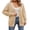 Beige, variant on Cardigan Sweaters for Women, 100% Cotton V Neck Cardigan, Button Front Knit Sweater with Pockets, Long Sleeve Relaxed Fit, Black L