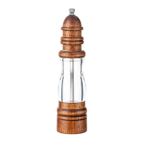Wooden Salt Pepper Grinder Set Wood Acrylic Mill Adjustable Coarseness Grinder Wooden Salt Pepper Mill Grinder