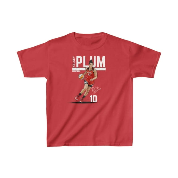 Las Vegas Kelsey Plum #10 Throw Shirt Cartoon Basketball Kids Cotton Tee
