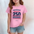 thumbnail image 2 of Gubotare 4th of July T Shirt Girls Kids Toddler Little Girls 4th of July T-Shirt Patriotic Bows Retro American Flag Top 3T 4T (Pink,3-4 Years), 2 of 5