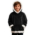 thumbnail image 2 of WhouRiu Toddler Girl's Hoodies Flannel Christmas Cozy Hooded Sweatshirt Kids Xmas Party Warm Outerwear Hoodies Black,Sized 2-3, 2 of 6