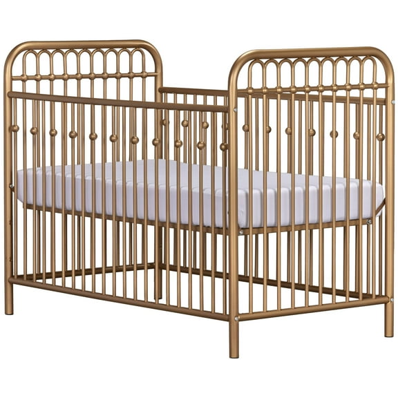 Little Seeds Monarch Hill Ivy Metal Baby Crib, Gold