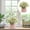 Pink, variant on Getwin,White Artificial Orchid Bean Fake Flower,Potted Artificial Flowers,Potted Simulation Flower Ornament, Rustic Style, Suitable for Bathroom Kitchen Placement and Indoor Outdoor Table Decor