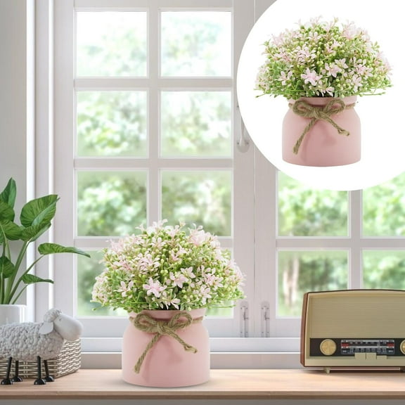 Fall Home Decor Artificial Flowers Potted Plants Flowers In POTS Decorate Home Bathroom Kitchen Rustic Table Centerpiece Interior Outdoor Decor