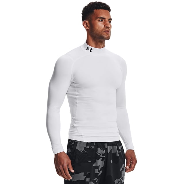 Camisa de compresión Under Armour ColdGear para hombre, XL, blanca y negra