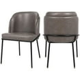 thumbnail image 1 of Meridian Furniture Jagger Grey Vegan Leather Dining Chair (Set of 2), 1 of 9